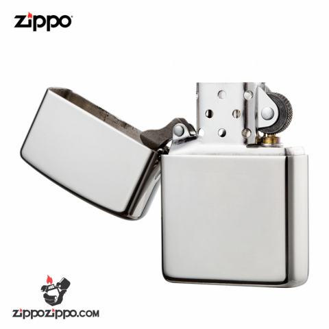 Zippo 26 - bật lửa zippo chính hãng bạc nguyên khối trơn bóng vỏ dày