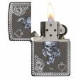 Zippo 29666 – Zippo Armor Skull and Spades Black Ice