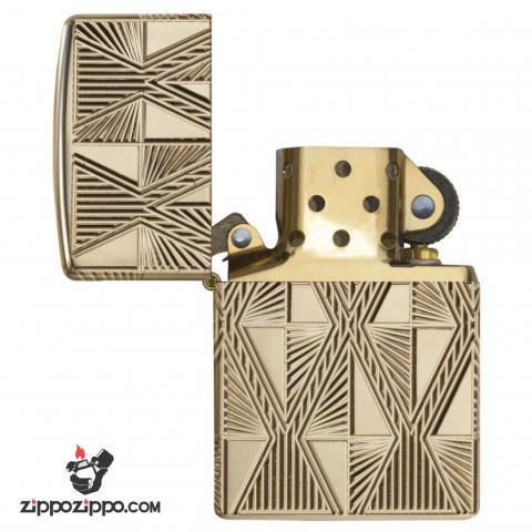 Zippo 29671 – Zippo Luxury Diamond Design High Polish Gold Plate