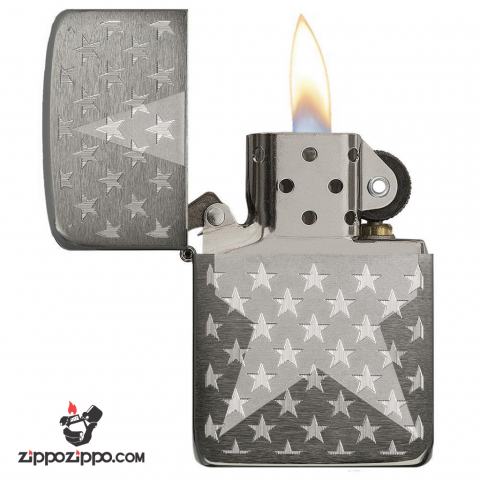 Zippo 29680 – Zippo Stars Replica Engraved Stars Black Ice