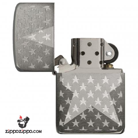 Zippo 29680 – Zippo Stars Replica Engraved Stars Black Ice