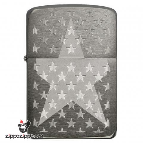 Zippo 29680 – Zippo Stars Replica Engraved Stars Black Ice