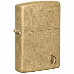 Zippo 46398 – Zippo Armor® Deep Carved Flame Tumbled Brass - Mã SP: ZPC4281