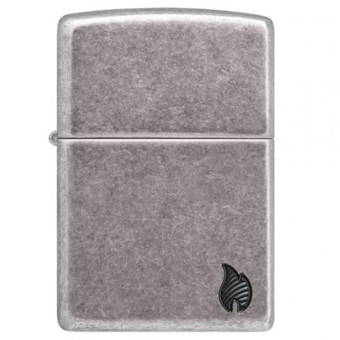 Zippo 46399 – Zippo Armor® Deep Carved Flame Antique Silver