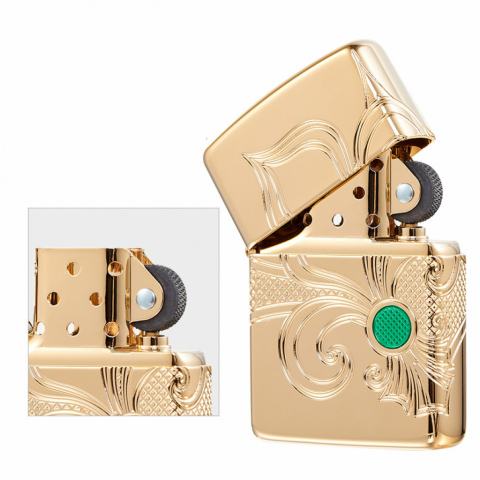 Zippo 49108 - Armor Khắc Sâu 360 MutilCut Biểu tượng Fleu-De-Lis
