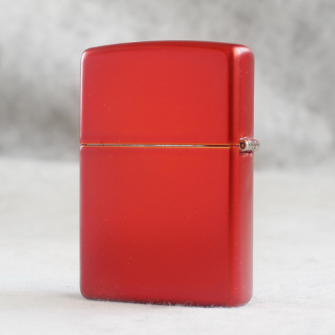 Bật Lửa Zippo Sơn Màu Đỏ Ánh Kim - Logo Zippo SKU 49475ZL – Zippo Metallic Red Zippo Logo