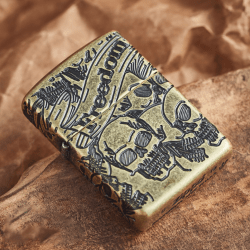 Zippo Armor đồng khối cắt khắc MultiCut 360 hình ảnh SKULL - Mã SP: ZPC2402