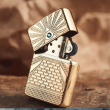 Zippo Armor khắc  biểu tượng của Kim tự tháp Ai Cập gắn Viên pha lê Swarovski