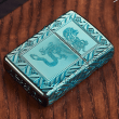 Zippo Armor màu xanh lá cây khắc sâu  MultiCut 360 hoa văn và Rồng chính giữa