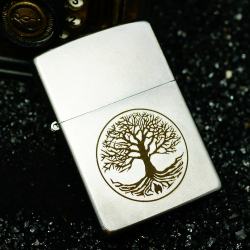 Zippo bạc khắc cây của cuộc đời - Mã SP: ZPC2331