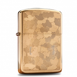 Zippo Bọc Vàng  1960s – 10K Gold Filled – Bọc Vàng 10K – Hoa Văn Shimmer - Mã SP: ZPC3795