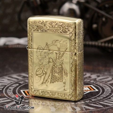 ZIppo Chất Liệu Đồng Bóng Khắc Quan Vũ Bản armor