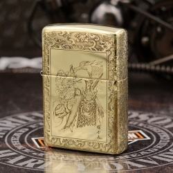 ZIppo Chất Liệu Đồng Bóng Khắc Quan Vũ - Mã SP: ZPC1721-254