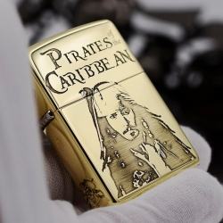 Zippo Chất Liêu đồng chạm khắc cướp biển Jack Captain Bản Armor - Mã SP: ZPC1711-169