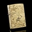 Zippo Chất Liêu Đồng phiên bản Armor Khắc Hình Rồng Nguyên Con