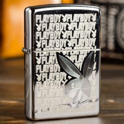 Zippo chính hãng bạc bóng Playboy - Mã SP: ZPC1919