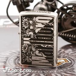 Zippo Chính Hãng Bạc Cổ  Khắc Logo Marlboro - Mã SP: ZPC1628