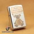 Zippo Chính Hãng Bạc Hình Gấu Hồng Nói Hãy Luôn Cảm Ơn Và Cho Đi Tất Cả