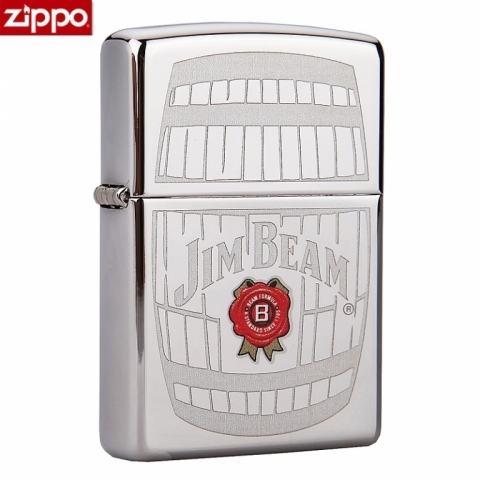 Zippo Chính Hãng Bạc Khắc Logo Hãng Rượu Jim Beam