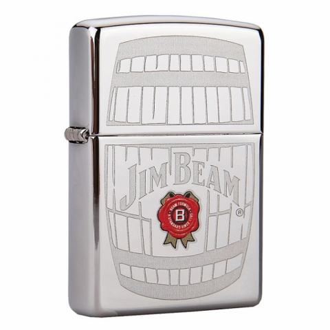 Zippo Chính Hãng Bạc Khắc Logo Hãng Rượu Jim Beam