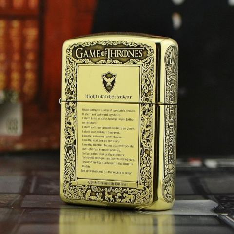Zippo Chính Hãng Đồng Bóng Khắc  Game Of Thrones