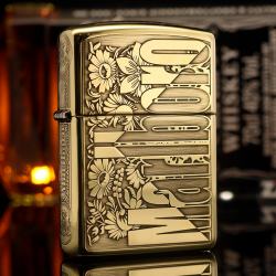 Zippo Chính Hãng Đồng Bóng Khắc Logo Marlboro Phiên Bản Amor - Mã SP: ZPC1171-169