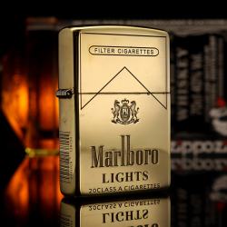 Zippo Chính Hãng Đồng Bóng Khắc Thương Hiệu Marlboro - Mã SP: ZPC1165-254