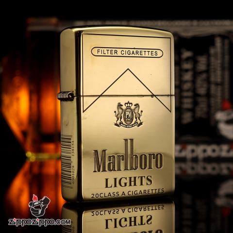 Zippo Chính Hãng Đồng Bóng Khắc Thương Hiệu Marlboro