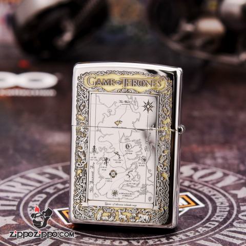 Zippo Chính Hãng Đồng Bóng Khắc Trò Chơi Game Of Thrones Phiên Bản chorem