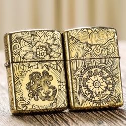 Zippo Chính Hãng Đồng Khắc 12 Con Giáp Tuổi Ngọ - Mã SP: ZPC1633