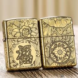 Zippo Chính Hãng Đồng Khắc 12 Con Giáp Tuổi Rắn - Mã SP: ZPC1632
