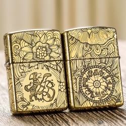 Zippo Chính Hãng Đồng Khắc 12 Con Giáp Tuổi Tuất - Mã SP: ZPC1638