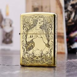 Zippo chính hãng đồng khắc cô gái sexy quyến rũ - Mã SP: ZPC1905-254