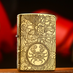 Zippo Chính Hãng Đồng Khắc Cung Hoàng Đạo Cự Giải - Mã SP: ZPC1340