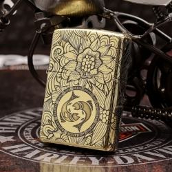 Zippo Chính Hãng Đồng Khắc Cung Hoàng Đạo Song Ngư - Mã SP: ZPC1347