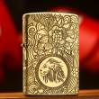 Zippo Chính Hãng Đồng Khắc Cung Hoàng Đạo Sư Tử