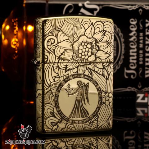 Zippo Chính Hãng Đồng Khắc Cung Hoàng Đạo Xử Nữ