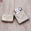 Zippo Chính Hãng Đồng Khắc Đức Phật Ngồi Trên Đài Sen Hoa Văn Tinh Tế Bản Chorme