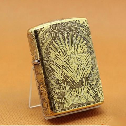 Zippo Chính Hãng Đồng Khắc Game Of Thrones Hoạt tiết Ngàn Kiếm