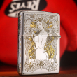 Zippo chính hãng đồng khắc hình cô gái sexy quyến rũ bản mạ chrome