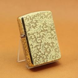 Zippo Chính Hãng Đồng Khắc Họa Tiết Arabesque Vỏ Dày Armor - Mã SP: ZPC1076-169