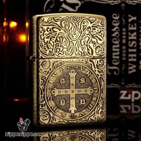 Zippo Chính Hãng Đồng Khăc Nổi Constantine Phiên Bản 254B