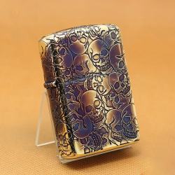 Zippo Chính Hãng Đồng Khắc Thung Lũng Chết Hộp Sọ - Mã SP: ZPC1031