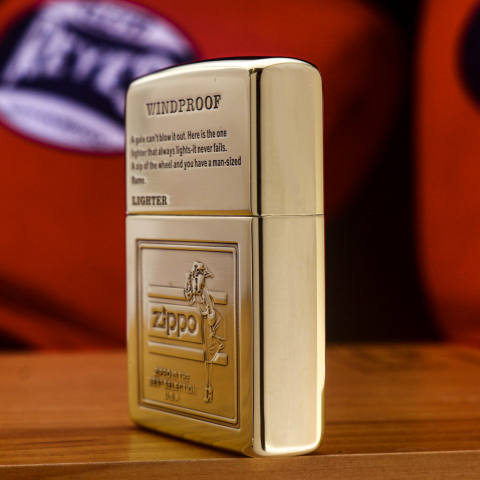 Zippo Chính Hãng Đồng Khối Khắc Logo Cô Gái Zippo