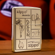 Zippo Chính Hãng Đồng Khối Khắc Logo Cô Gái Zippo