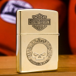 Zippo Chính Hãng Đồng Khối Khắc Logo Harley Davidson - Mẫu 3