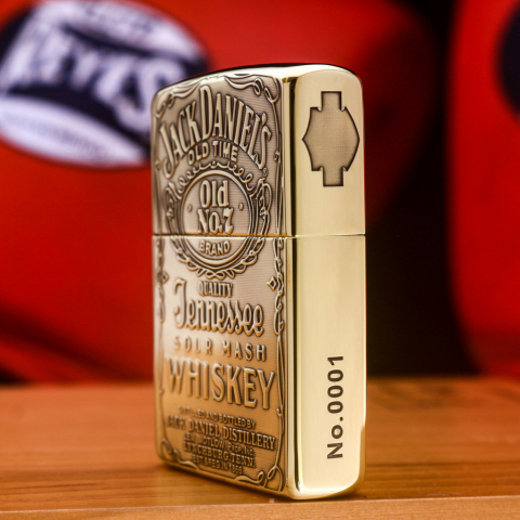 Zippo Chính Hãng Đồng Khối Khắc Logo JACK DANIEL'S NO.07