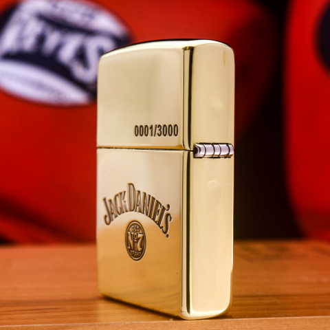 Zippo Chính Hãng Đồng Khối Khắc Logo JACK DANIEL'S NO.07