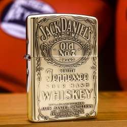 Zippo Chính Hãng Đồng Khối Khắc Logo JACK DANIEL'S NO.07 - Mã SP: ZPC3258 