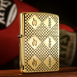 Zippo Chính Hãng Đồng Khối Khắc Logo Ngọn Lửa Zippo - Mẫu 1